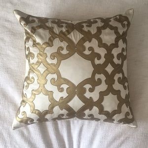 Z GALLERIE GOLD & WHITE BOULEVARD THROW PILLOW